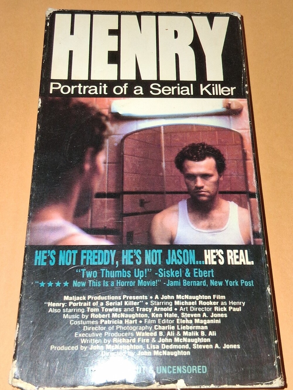 Horror Classic VHS Tape - 'Henry' with Original Box Art 1989 Release